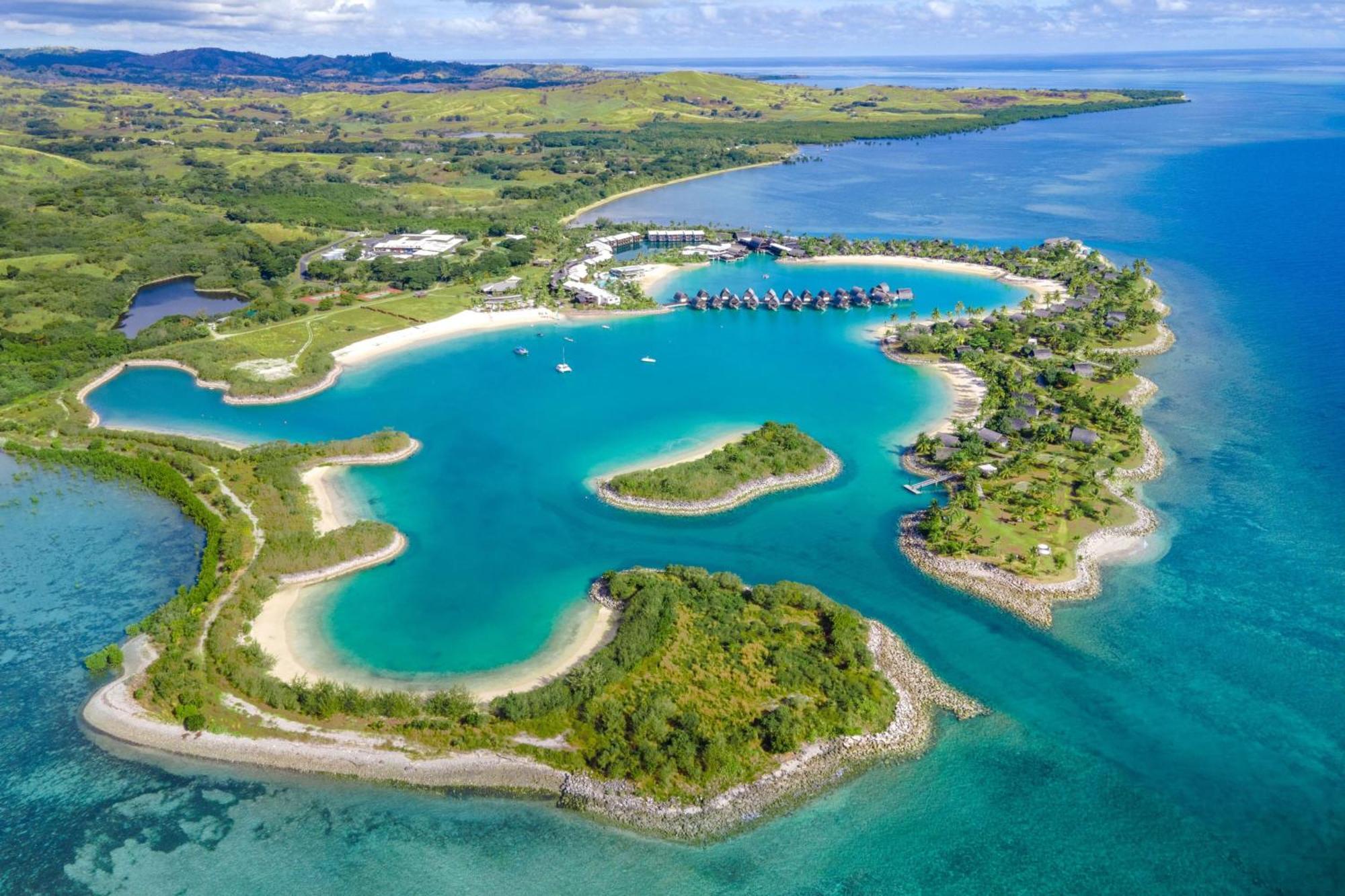 Fiji Marriott Resort Momi Bay Екстериор снимка Aerial view of the resort